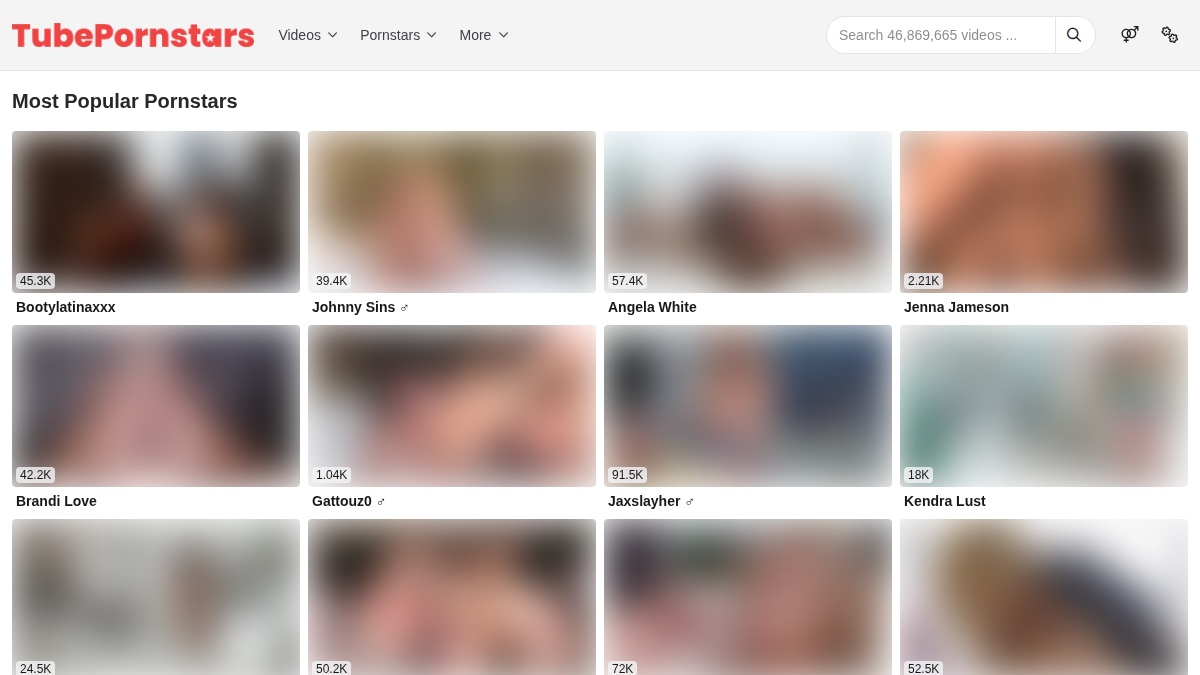 TubePornstars · Predogled strani